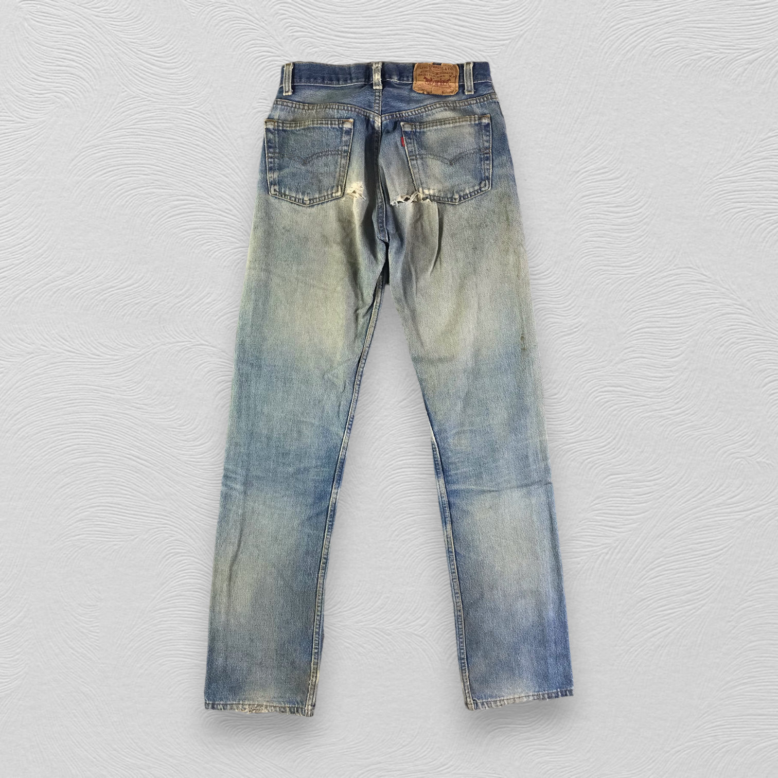 LEVI’S / 00's 501 damage denim pants Size 28x31 Vintage Levis 501 Jeans Faded Blue Rusty Wash