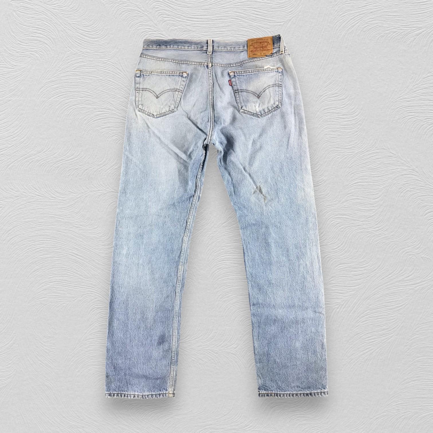 Vintage Levi's 501 Faded Blue Jeans Light Wash Levi's