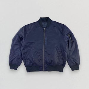 Vintage Japanische Markenjacke Bomberjacke Fliegerjacke Armeejacke Blaue Jacke Gr L