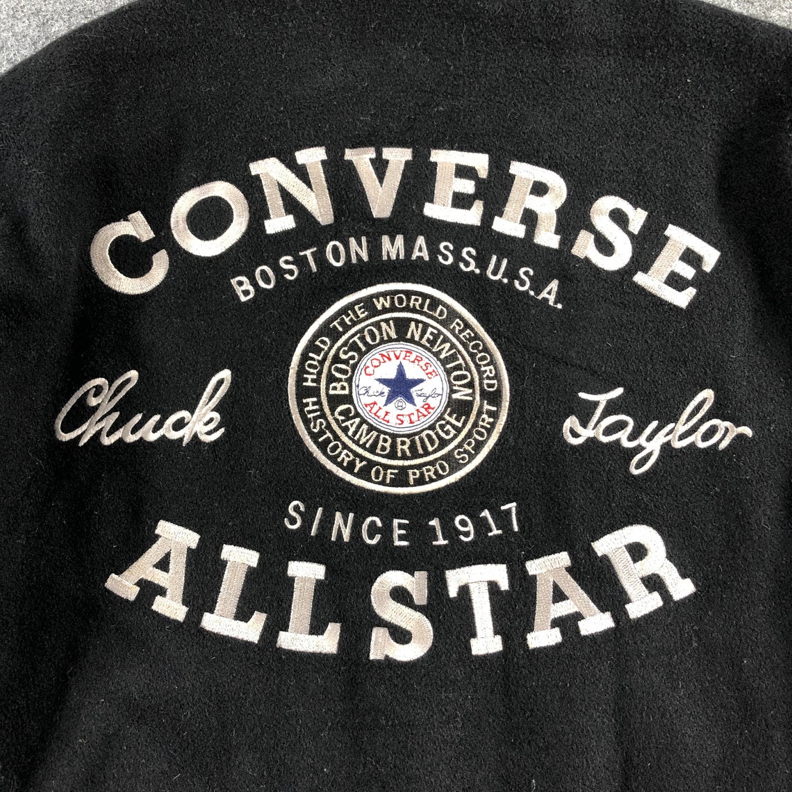 Vintage 90s Converse Varsity Jacket Letterman Jacket Leather - Etsy