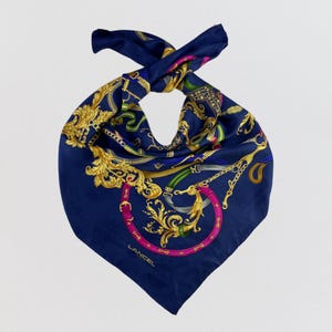 Vintage Lancel Silk Scarf Hand Rolled Floral, Vintage Shawl, Neckwear Fashion, Neckerchief, Foulards Carre, Neck Scarves, Body Wrap Top