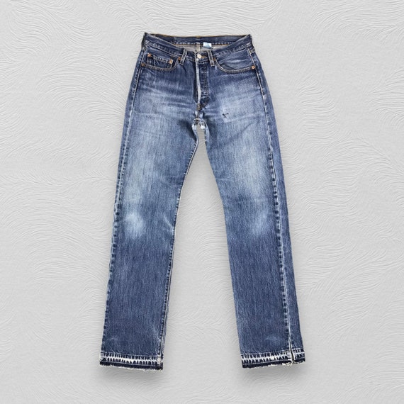 Levis faded blue jeans clearance