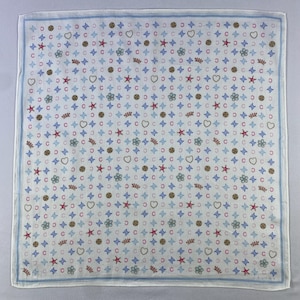 Vintage Celine Handkerchief, Celine Bandana, Celine Neckerchief, Celine Head Scarf, Celine Pocket Square