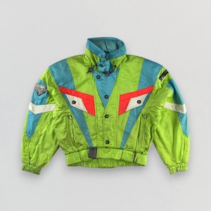 Vintage Fablice Multicolour Ski Japanese Brand Snow Winter Outerwear Wear Style Outfits Sportswear Bombers Windbreaker Jacket Large Size
