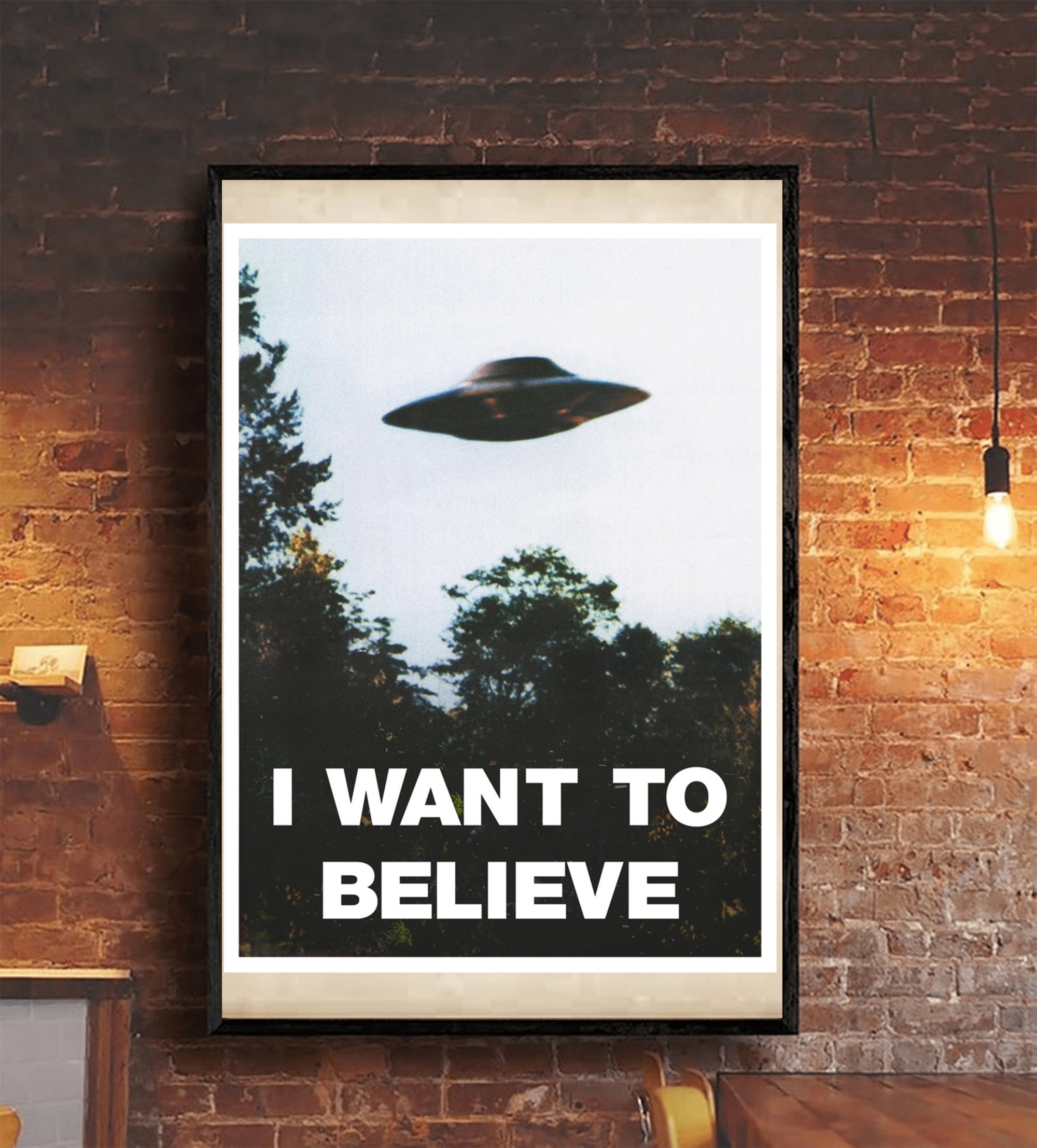 I Want To Believe XFiles Poster XFiles Poster UFO Poster Etsy