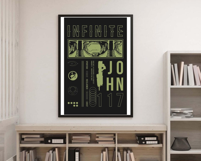 Gaming Poster Halo Videogame Series Halo Infinite Master Chief Aesthetic Poster Poster Graphic Design Artwork Alien Covenant Game Gaming