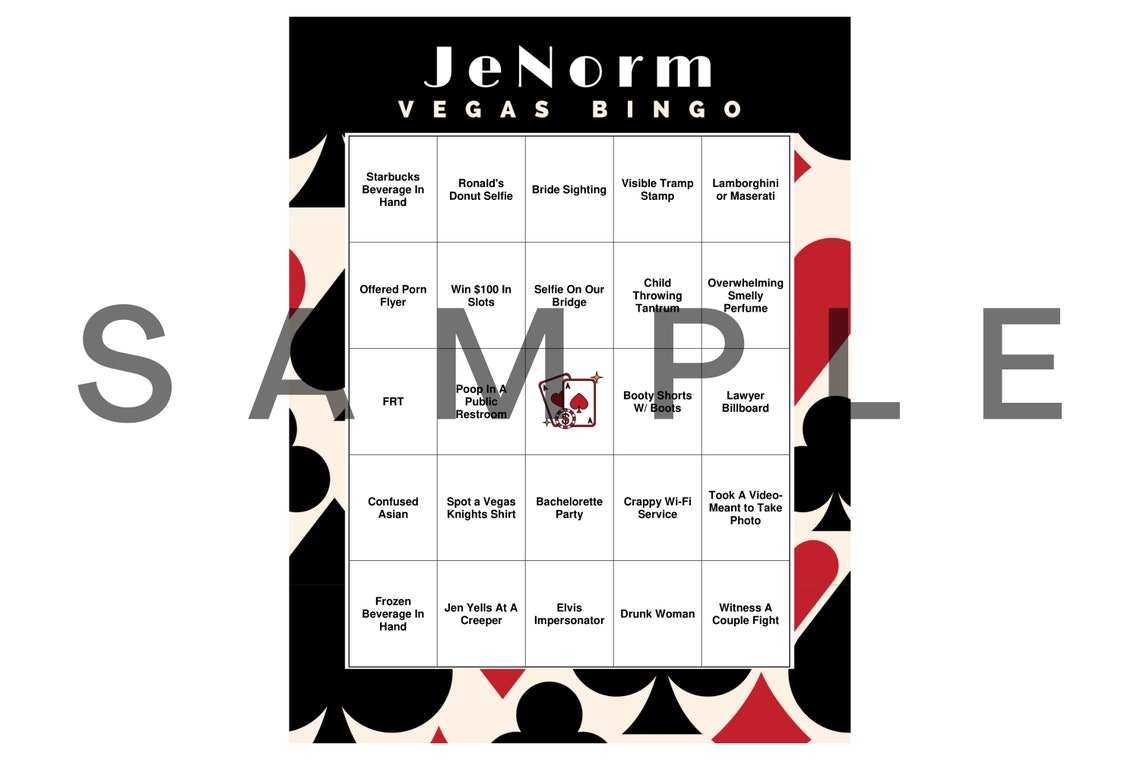 Customized Bingo Cards Set of 30 Cards Digital Download Etsy