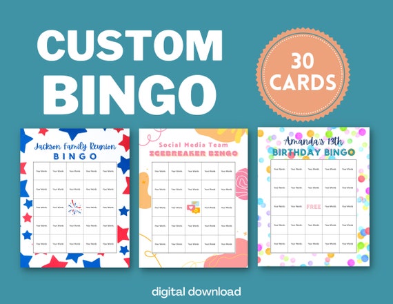 Tarjetas de bingo en español personalizadas