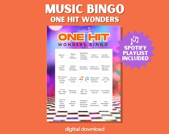 One Hit Wonders Bingo: 30 cartones con canciones icónicas de un solo éxito