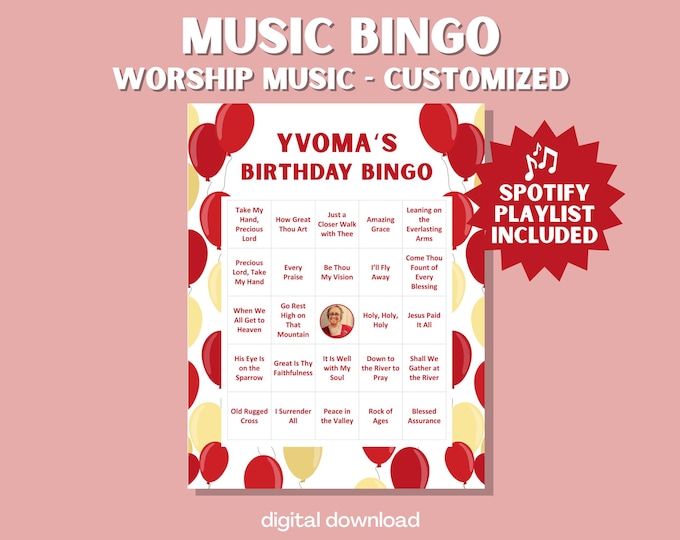 Ronald G - Special Order Customized Worship Music BINGO – 30 Bingo Cards
