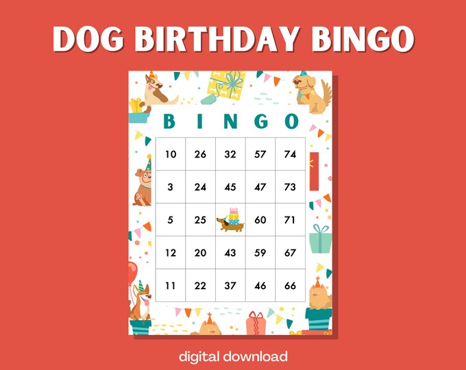 Dog Birthday Bingo: Pawsome Pet Party Game - 100 Cards for Puppy Celebrations & Canine Events