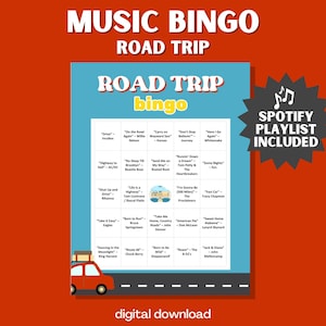 Bingo Road Trip – 30 cartes mettant en vedette des succès classiques de road trip