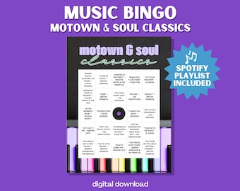 Motown & Soul Classics Music Bingo – 30 Cards of Timeless Hits