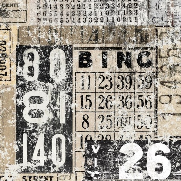 Grunge Numbers - Roycycled Decoupage Papers