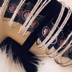 Rhinestone Hoop Earrings