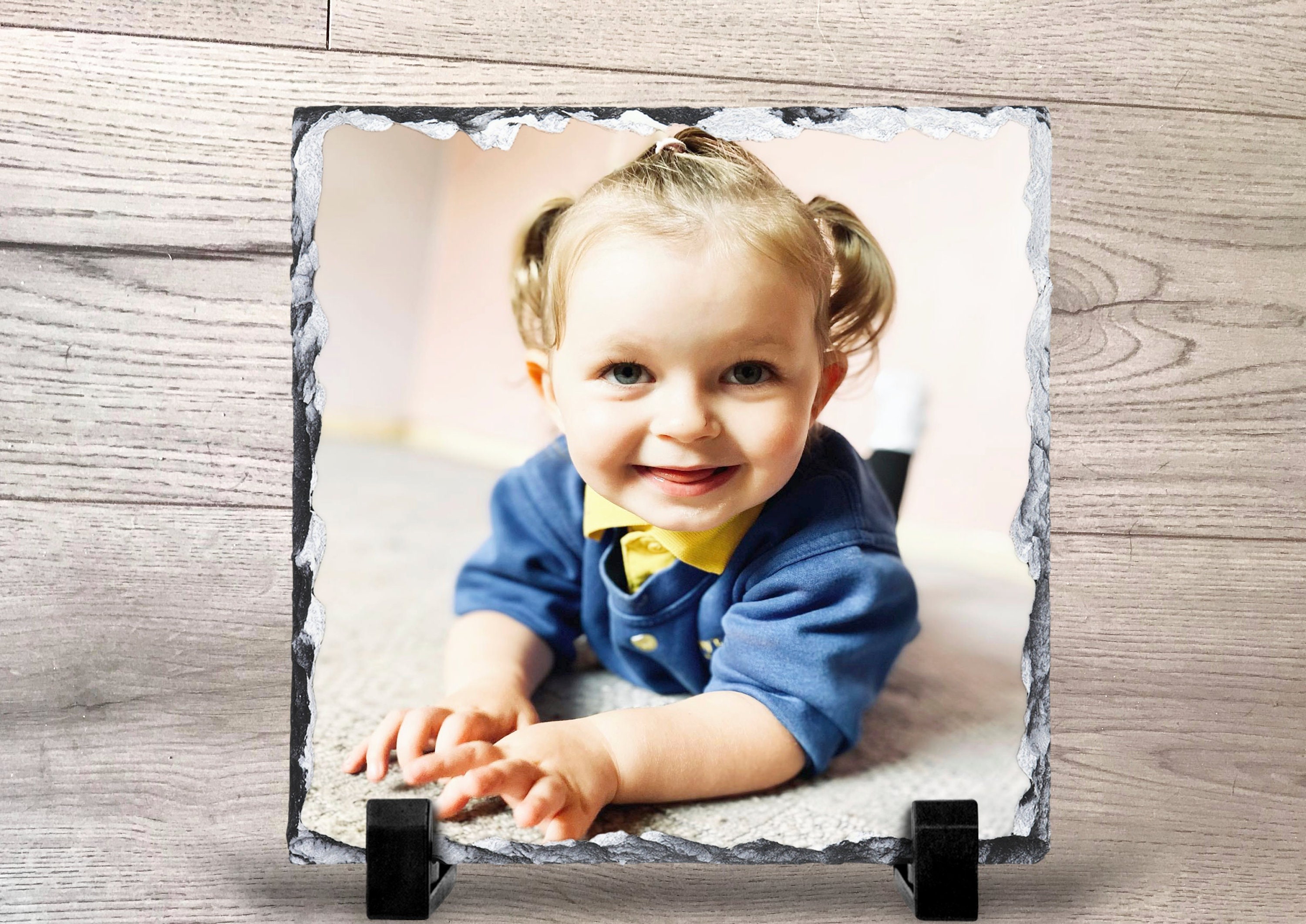 Custom Photo Slate Gift: Personalized Family Keepsake With Stand - Etsy