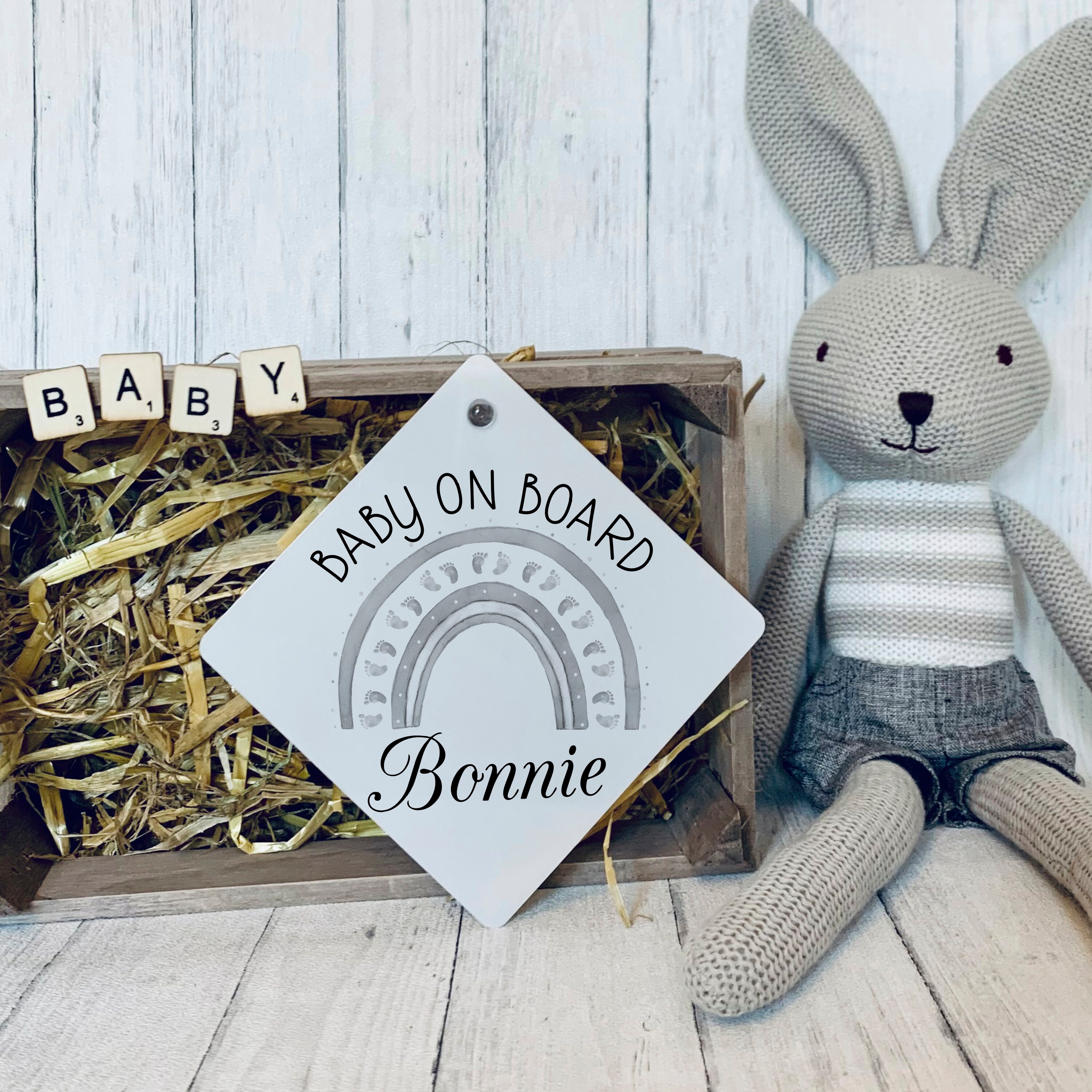 Personalised Baby On Board Sign, Acrylic Baby On Board Sign, Custom