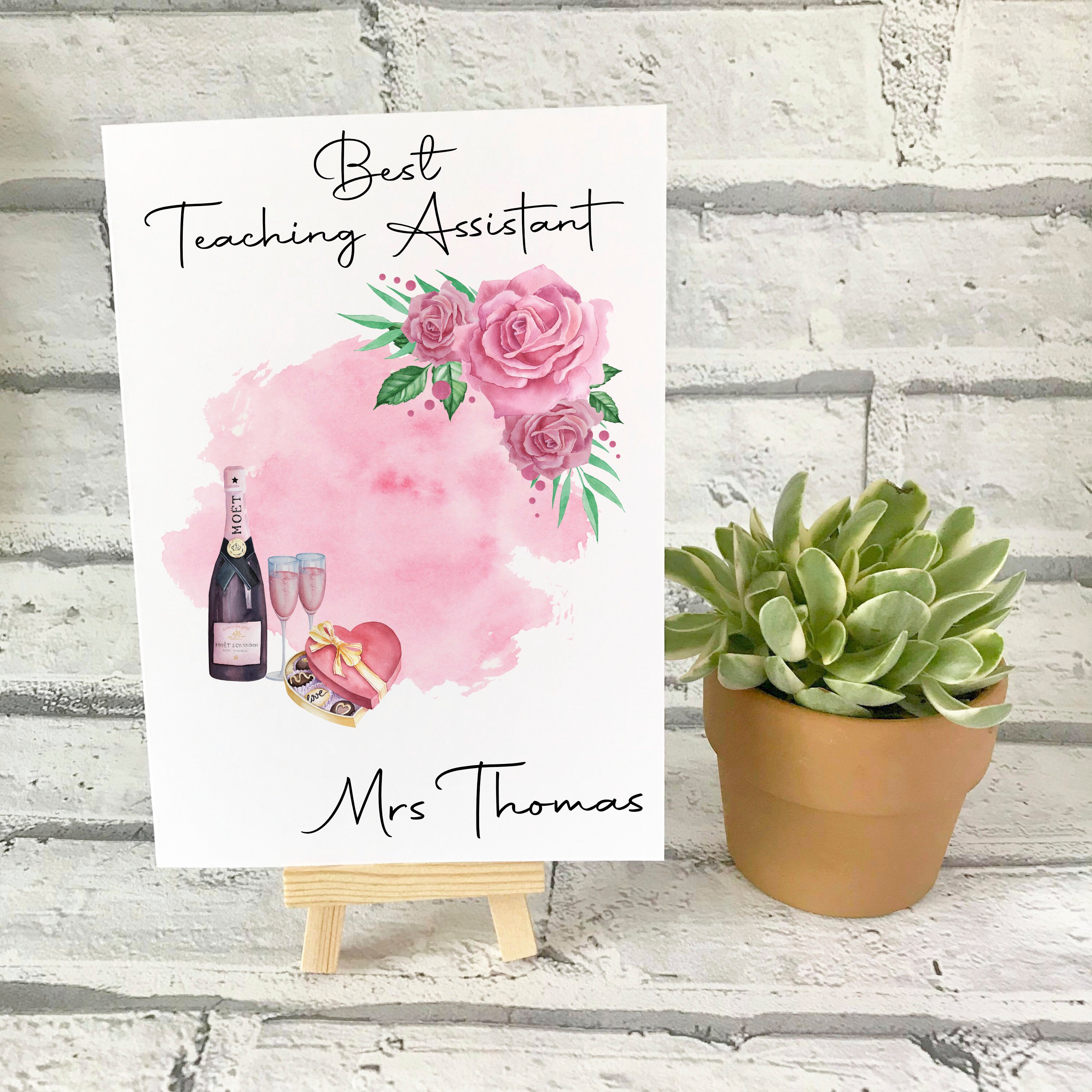 Personalised Best Nursery Teacher Card Best Teacher Etsy