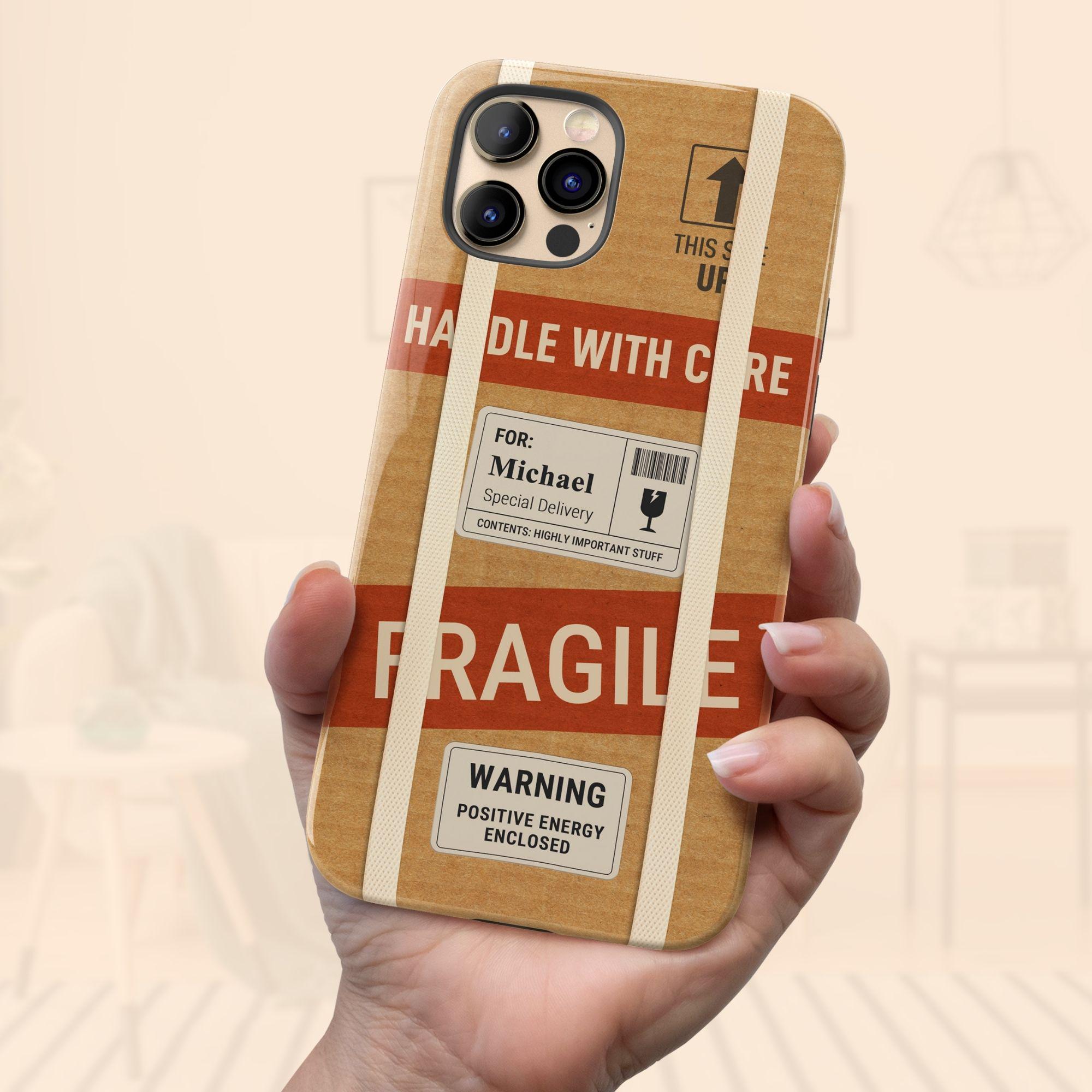 Personalized Handle With Care iPhone 17 Air Case, Custom Fragile
