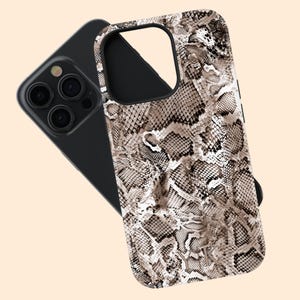 a phone case with a snake skin pattern