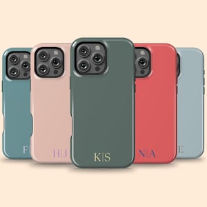 Custom Initials Fresh iPhone 17 Air Case, Personalized Monogram Name Case for iPhone 16 Pro Max, 15 Plus, 14, 13 Mini, 12, 11,X/XS - Center