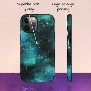 Space Phone Case, Universe Galaxy Nebula Planet Stars Cover for iPhone 15 Plus, iPhone 14 Pro Max, iPhone 13 Mini, 12, 11, X/XS, XR, 8, 7 image 3