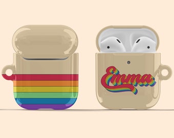 LGBT Gay Pride Rainbow Pattern Slim Form Fitted Printing Pattern Cover Case with Carabiner Compatible with Airpods 1 and AirPods 2 LGBT Gay Pride Rainbow Pattern Slim Form Fitted Printing Pattern Cover Case with Carabiner Compatible with Airpods 1 and AirPods 2