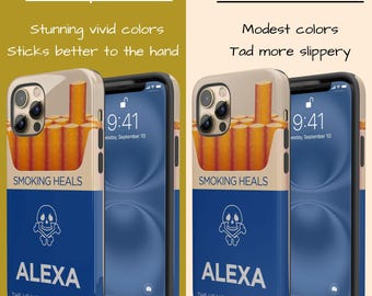 Personalized Funny Cigarette Pack iPhone 17 Air Case, Custom Smoking Heals  Humor Name Case for iPhone 16 Pro Max, 15 Plus, 14, 13 Mini, 12