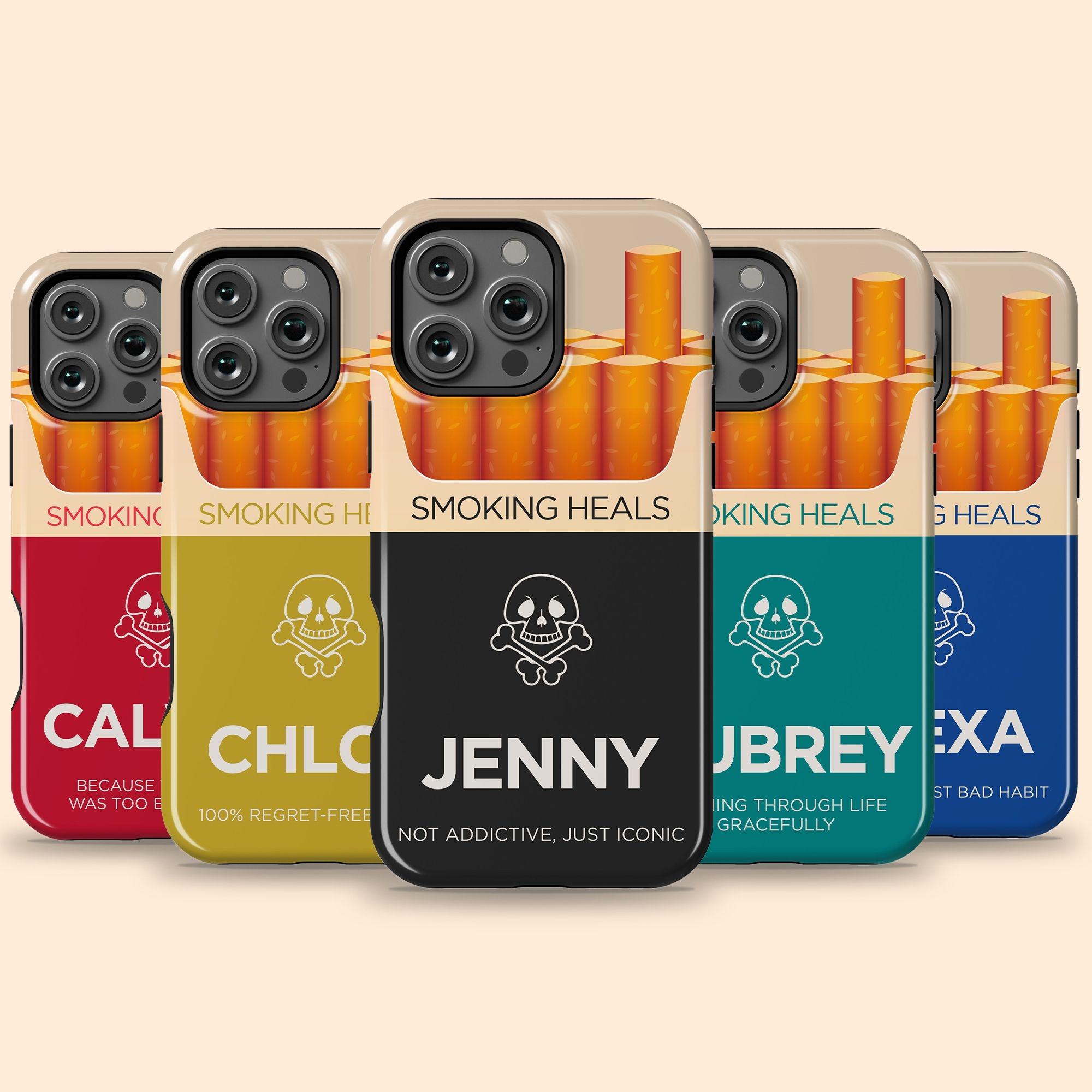 Personalized Funny Cigarette Pack iPhone 17 Air Case, Custom Smoking Heals  Humor Name Case for iPhone 16 Pro Max, 15 Plus, 14, 13 Mini, 12