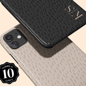 Coque iPhone 17 Air Initiales Dots personnalisée, initiales personnalisées pour iPhone 16 Pro Max, 15 Plus, 14, 13 Mini, 12, 11, X/XS, XR, 8, Galaxy S25