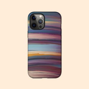 抽象画風アクリル筆遣いが美しいiPhone 17 Airケース、iPhone 16 Pro Max、15 Plus、14、13 Mini、12、11、X/XS、XR、Galaxy S25 S24 S23