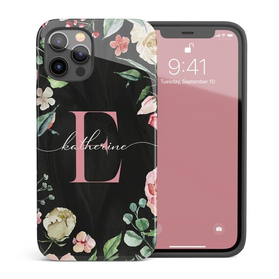 Custodia Per Telefono Con Stampa Floreale A Girasole Nero Per