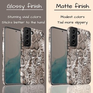 a phone case with an image of a snake skin pattern