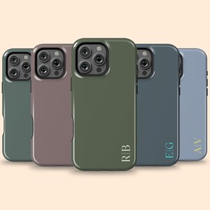 Custom Initials Fresh iPhone 17 Air Case, Personalized Monogram Name Case for iPhone 16 Pro Max, 15 Plus, 14, 13 Mini, 12, 11,X/XS - Side