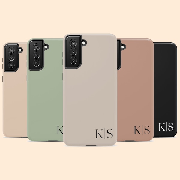 Custom Initials Galaxy S26 Ultra Case, Personalized Monogram Case for S25 Plus, S24, S23, S22, S21, S20