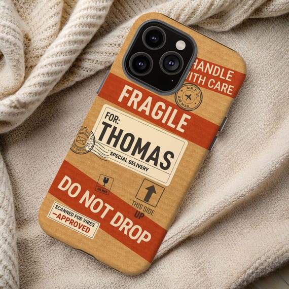 iPhoneケース HANDLE WITH CARE COLLECTION Case Personalized Handle With Care iPhone 17 Air Case, Custom Fragile