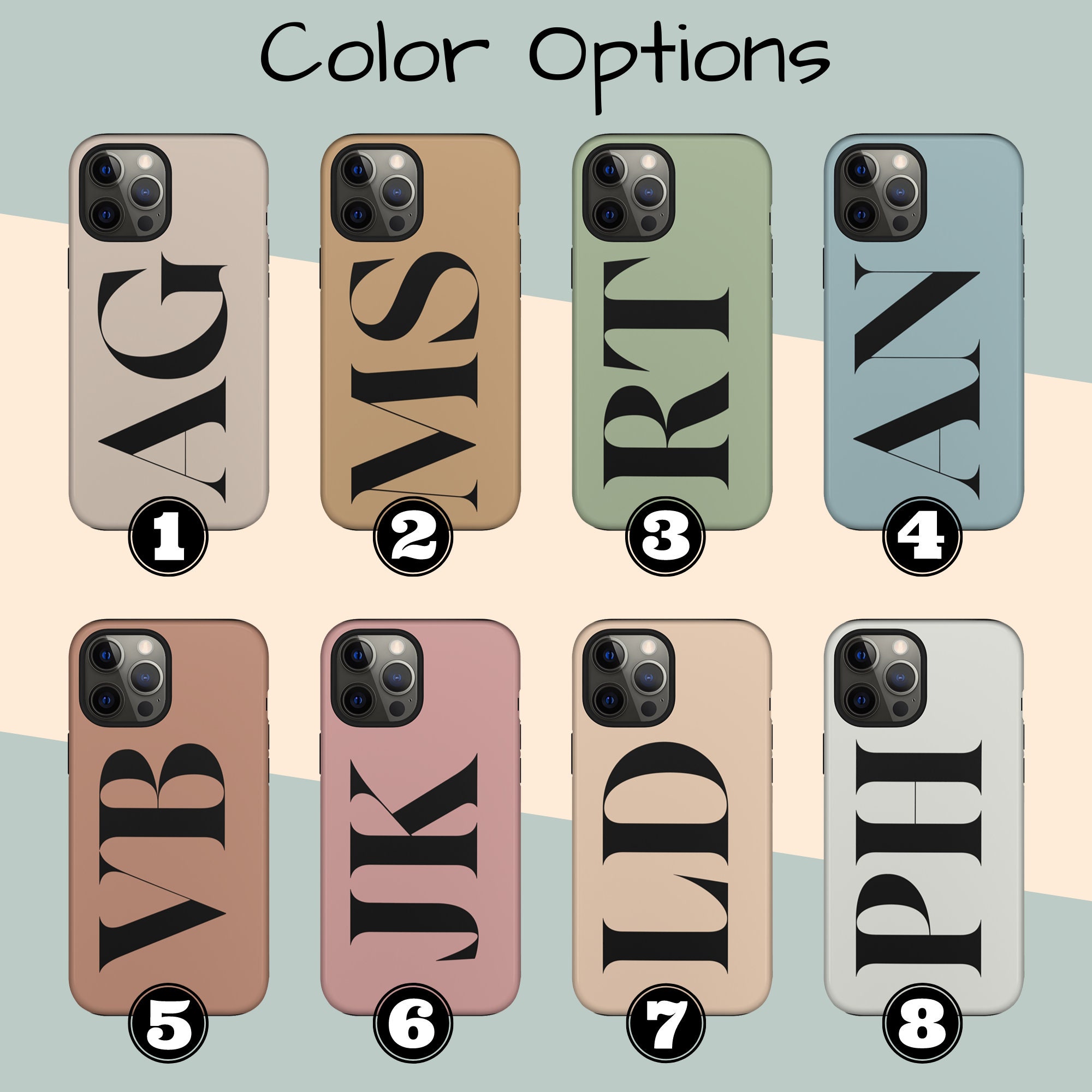 Personalized Initial iPhone Case Monogram Name on Case for Etsy
