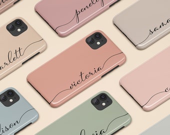 Personalized Name iPhone 15 Plus Case, Calligraphy Name on Case for iPhone 14 Pro Max, iPhone 13 Mini, 12, 11, X/XS, XR 8 Galaxy S24 S23 S22