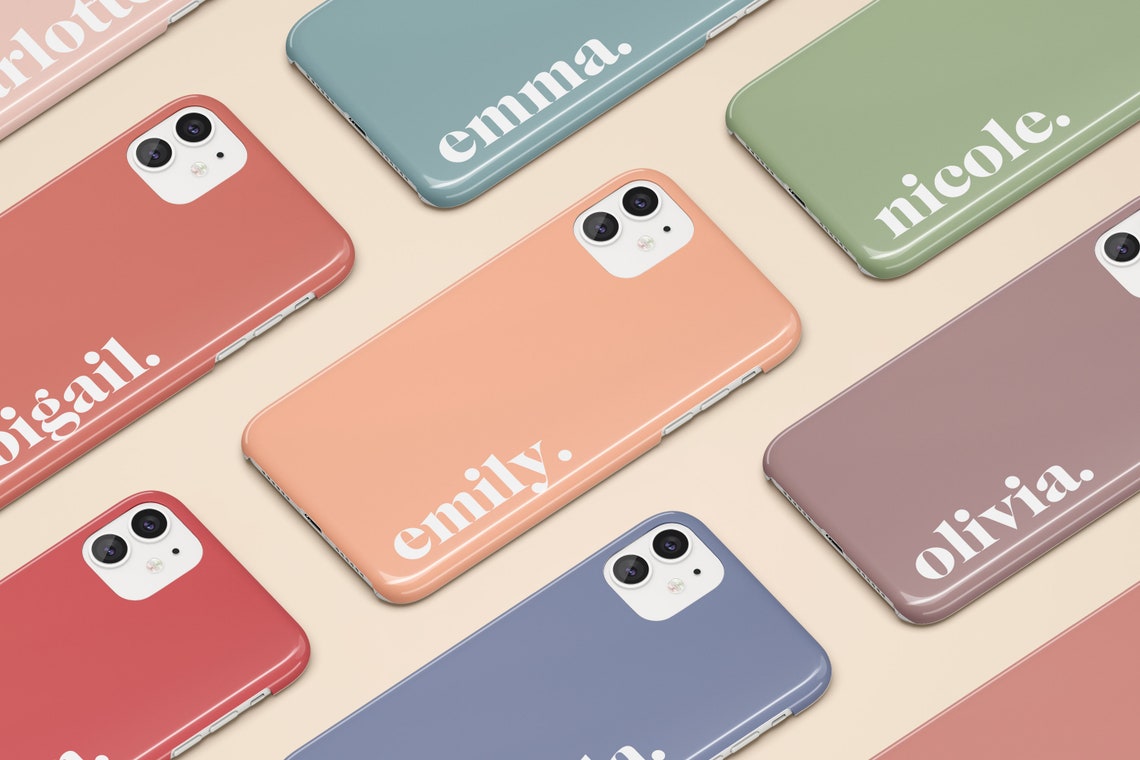 Personalized Name Phone Case Custom Simple Serif Name on Case Etsy