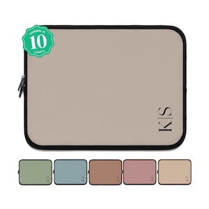 Monogram Initials Name Custom Laptop Sleeve, 13 Inch MacBook Pro Case, MacBook Air Bag, iPad Case, Tablet Case, 7, 10, 13, 15, 17 Inch