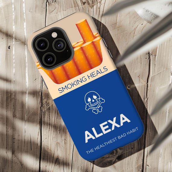 cigarette phone case Personalized Funny Cigarette Pack iPhone 17 Air Case, Custom Smoking Heals  Humor Name Case for iPhone 16 Pro Max, 15 Plus, 14, 13 Mini, 12