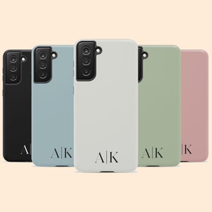 Aangepaste initialen Galaxy S25 Plus-hoesje, gepersonaliseerd monogramhoesje voor Galaxy S24 Ultra, S23, S22, S21, S20, S10, Note 20 Ultra