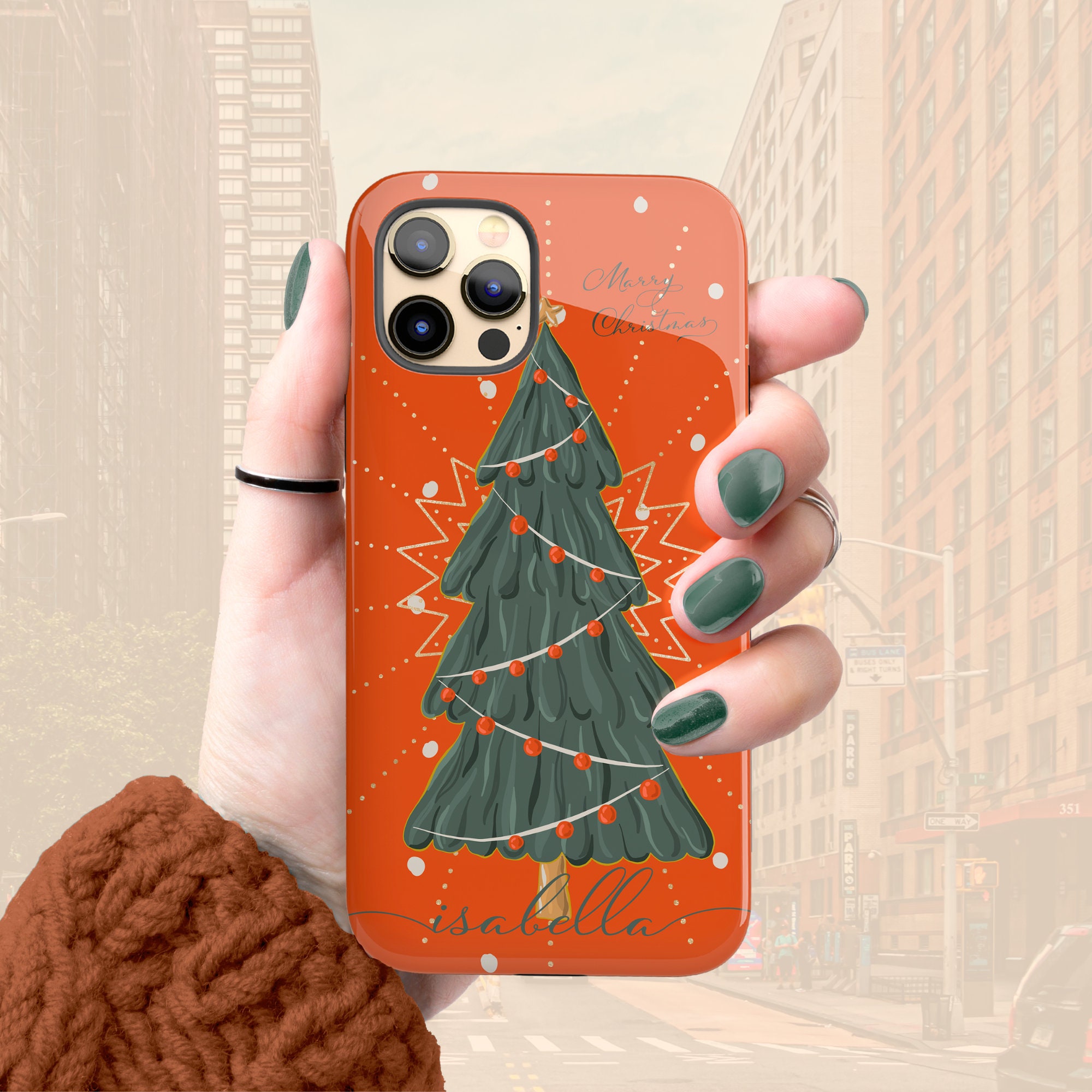 Personalized Name Christmas Tree Iphone Case Custom Iphone 13 Etsy UK