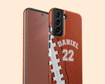 Funda personalizada con estampado de fútbol para Galaxy S26 Ultra, funda personalizada con nombre y número de jugador para S25 Plus, S24, S23, S22, S21, S20