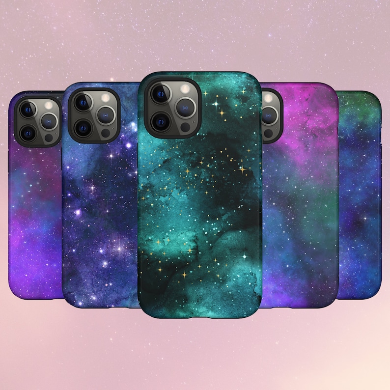 Space Phone Case, Universe Galaxy Nebula Planet Stars Cover for iPhone 15 Plus, iPhone 14 Pro Max, iPhone 13 Mini, 12, 11, X/XS, XR, 8, 7 image 1