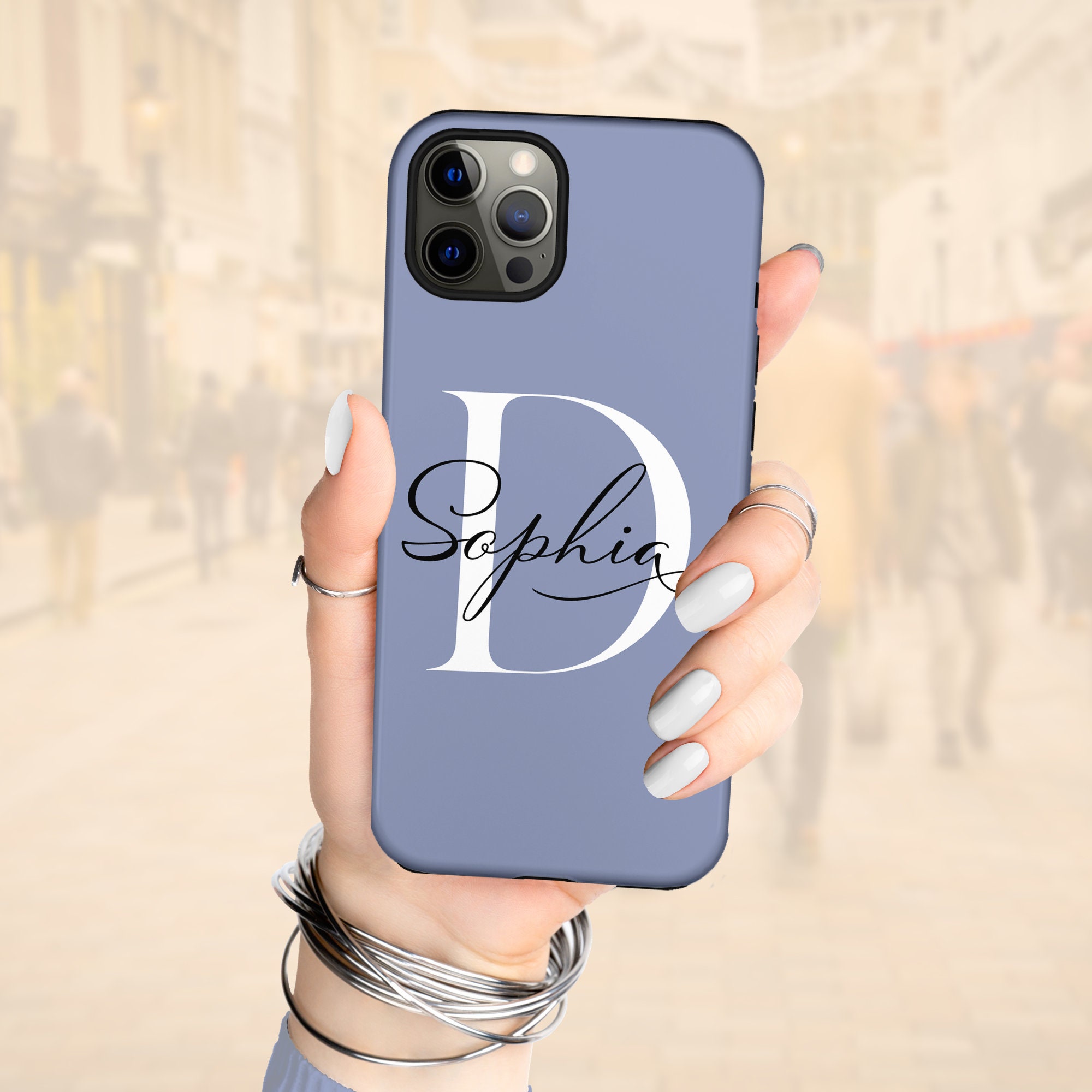 Personalized Monogram iPhone Case Initials Name on Case for Etsy