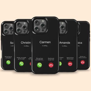 Personalized Funny Chaos Calling iPhone 17 Air Case, Custom Witty Message Name Case for iPhone 16 Pro Max, 15 Plus, 14, 13 Mini, 12, 11,X/XS