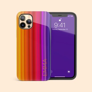Custom LGBTQ Pride Rainbow iPhone 17 Air Case, Personalized Name iPhone 16 Pro Max, 15 Plus, 14, 13 Mini, 12, 11,X/XS, XR, 8, Galaxy S25 S24