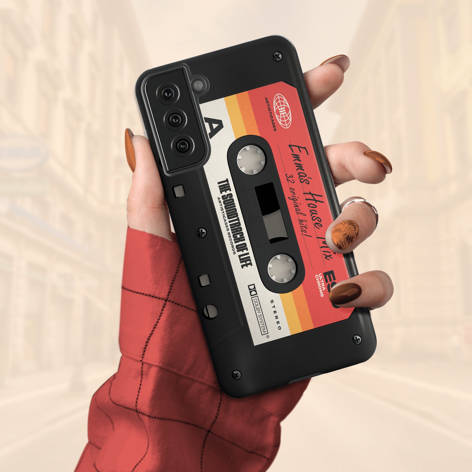 Artisticases Custom Retro Cassette Tape Case, Personalized Audio Mixtape  Case, Designed ‎for ‎‎‎Samsung Galaxy S23 Plus, S22 Ultra, S21, S20, S10