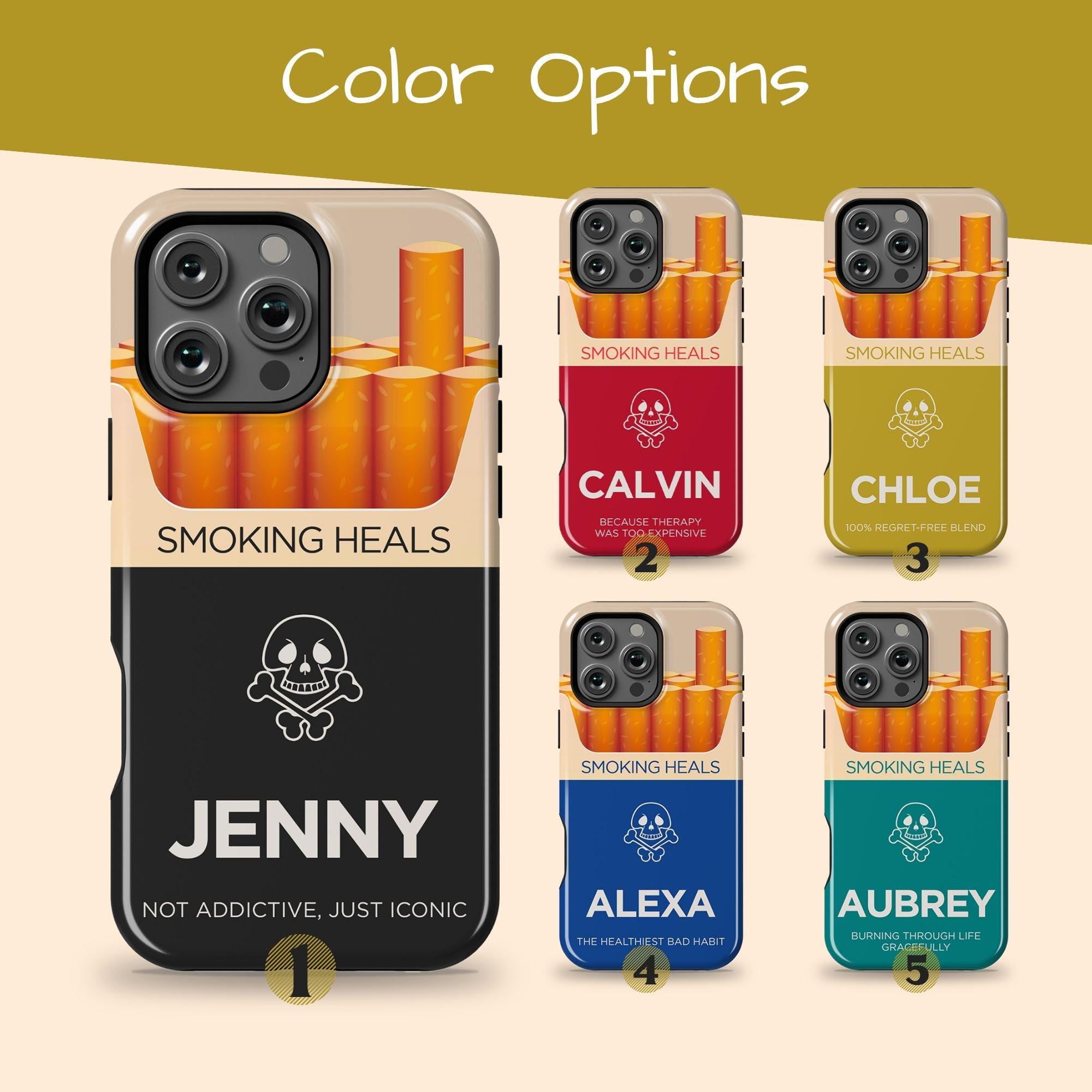 Personalized Funny Cigarette Pack iPhone 17 Air Case, Custom Smoking Heals  Humor Name Case for iPhone 16 Pro Max, 15 Plus, 14, 13 Mini, 12